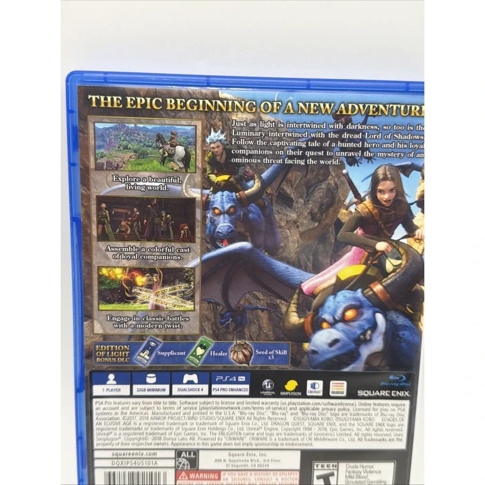 Dragon Quest XI Echoes of an Elusive Age (Playstation 4, 2018)